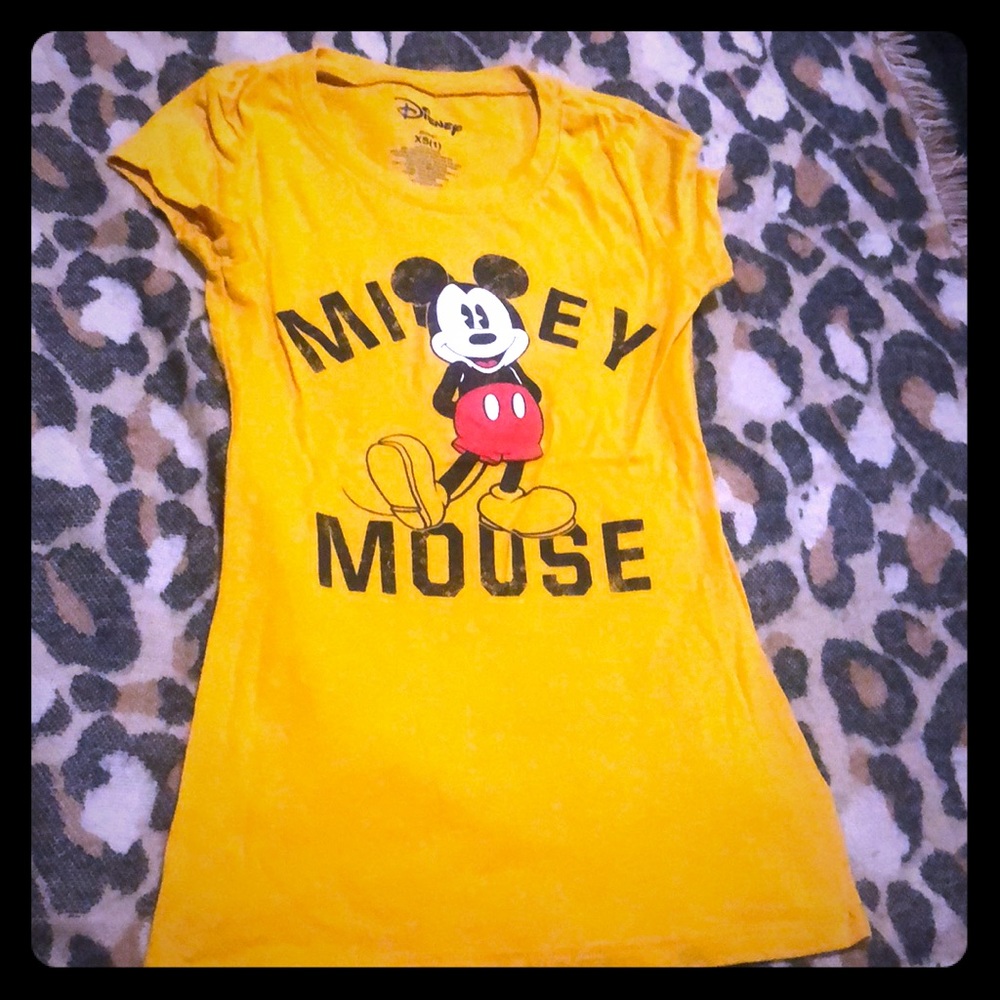 Disney small mustard color t-shirt